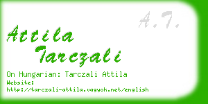 attila tarczali business card